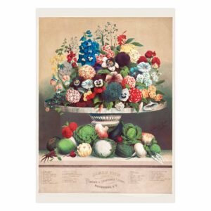 100 paveikslas virtuvei - Gėlės ir daržovės - Anton Carl Rahn