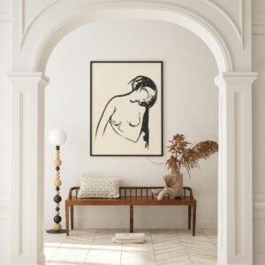 104 juodai baltas paveikslas - Nuoga moteris - Henri Jonas