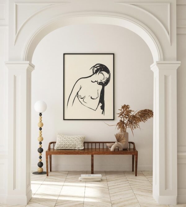 104 juodai baltas paveikslas - Nuoga moteris - Henri Jonas
