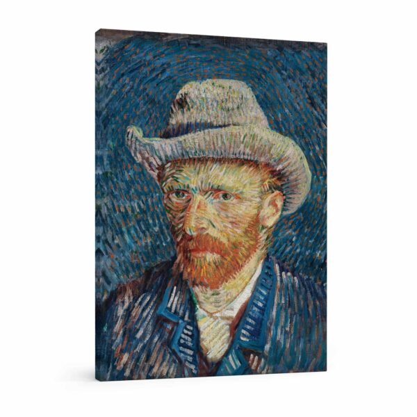 116 ant drobes paveikslai internetu kaina - Autoportretas su pilka veltinio kepure - Vincentas van Gogas