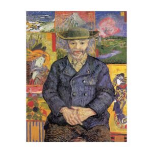 122 ant drobes paveikslas - Père Tanguy portretas - Vincentas van Gogas