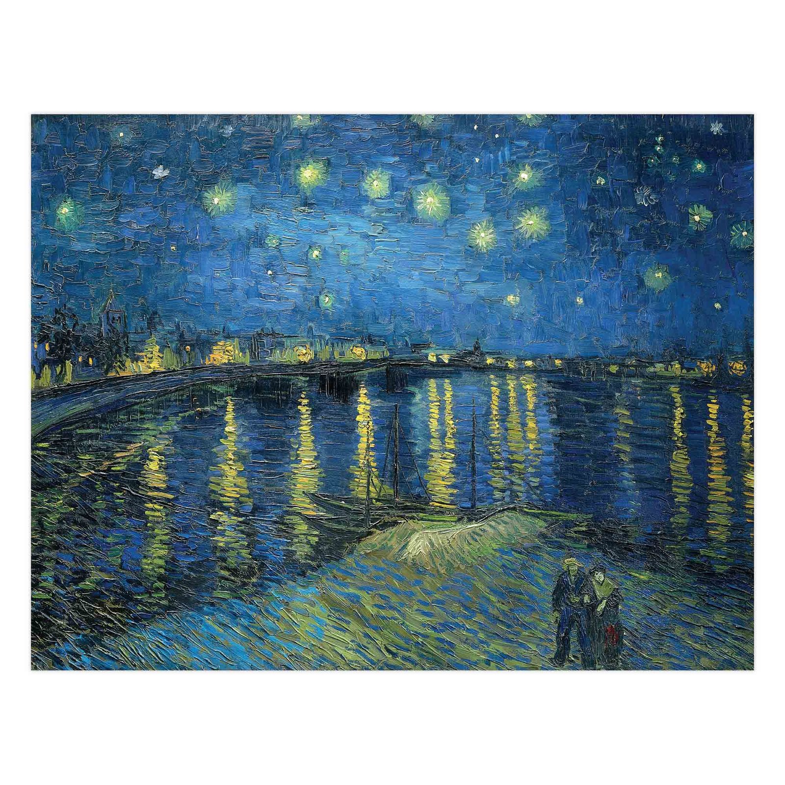 125 paveikslas namuose - Žvaigždėta naktis virš Ronos - Vincentas van Gogas