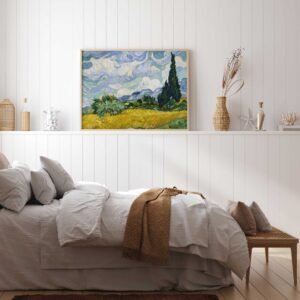 126 paveikslas - Kviečių laukas su kiparisais - Vincentas van Gogas
