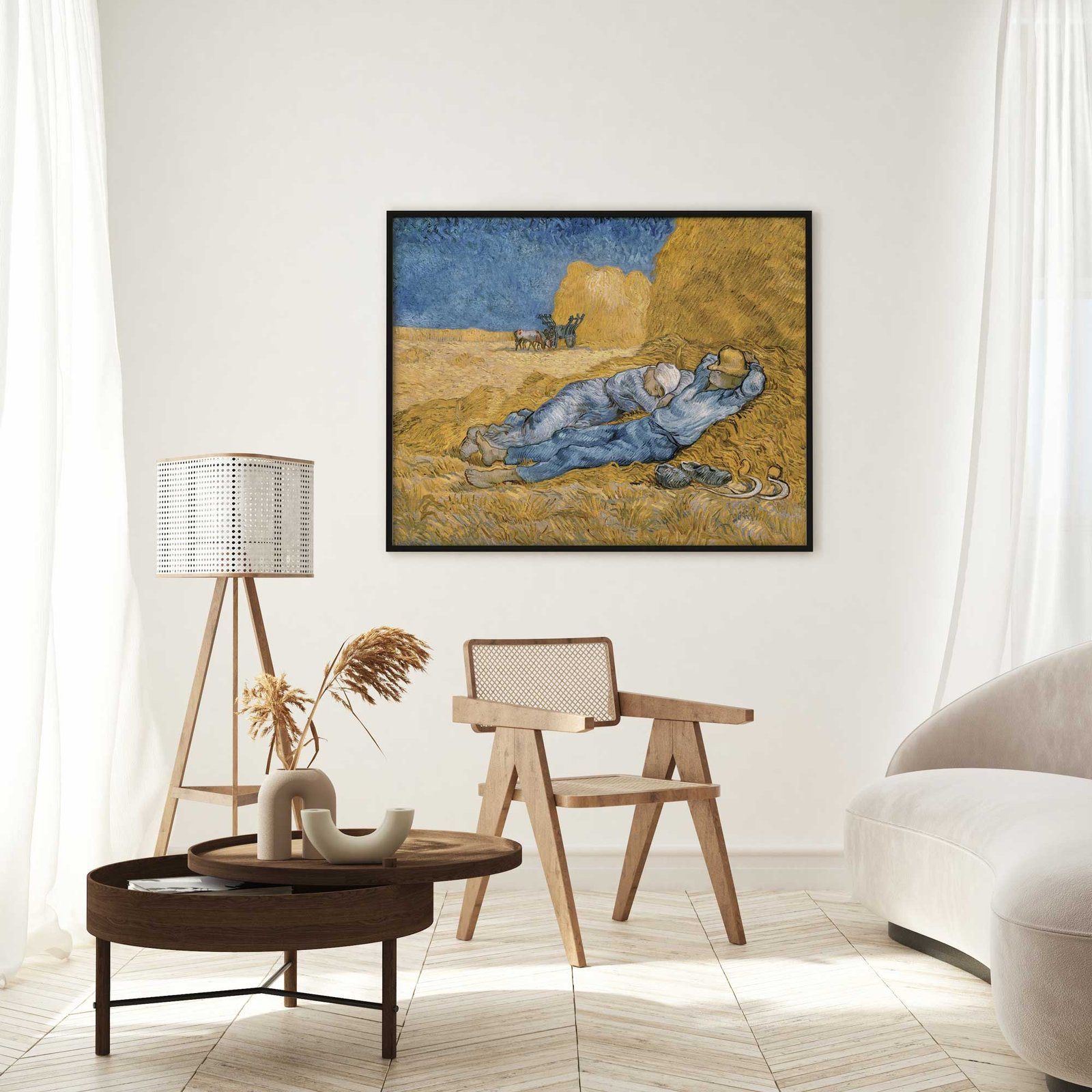 128 vasaros paveikslas - Siesta - Vincentas van Gogas