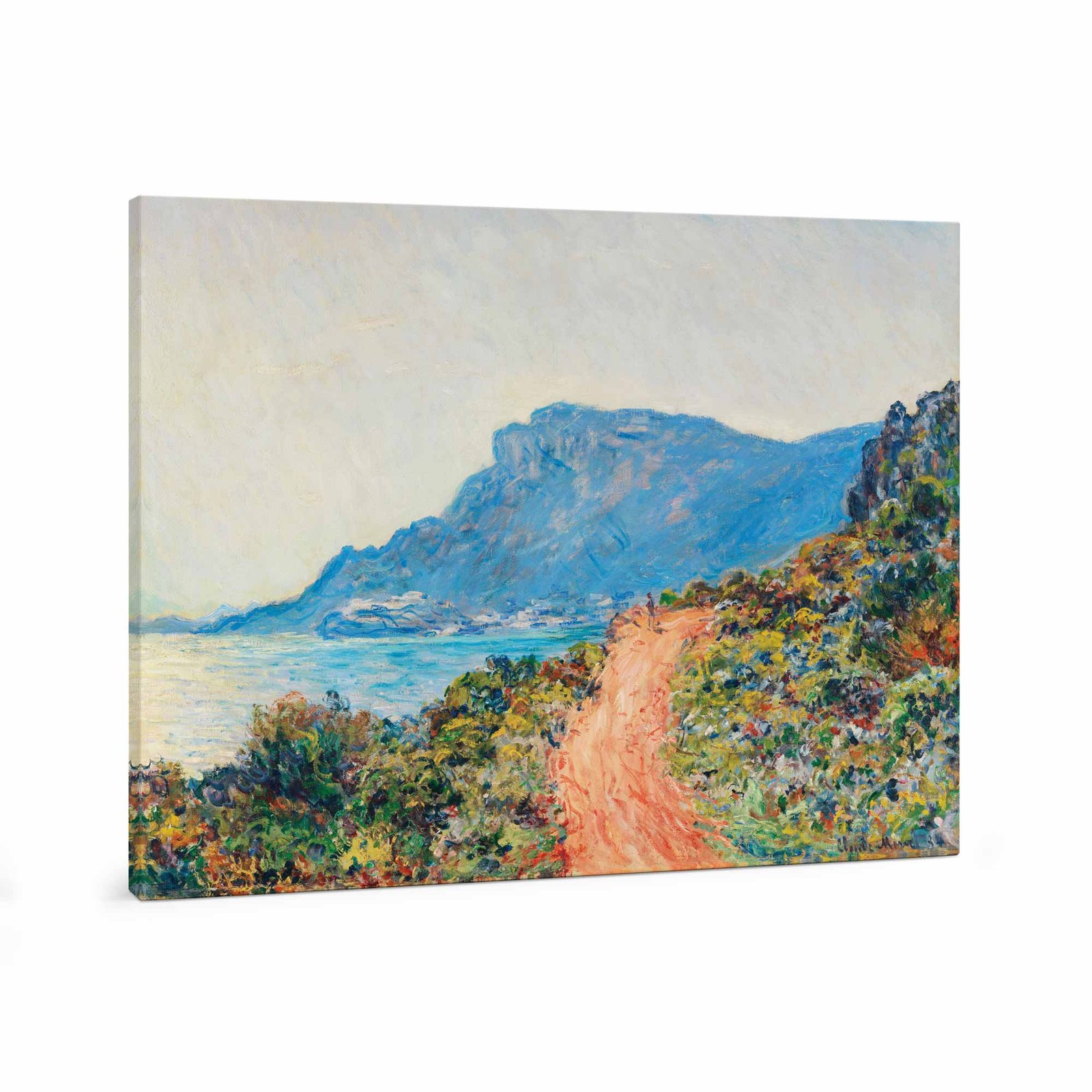 154 paveikslo reprodukcija ant drobes - La Corniche šalia Monako - Klodas Monė