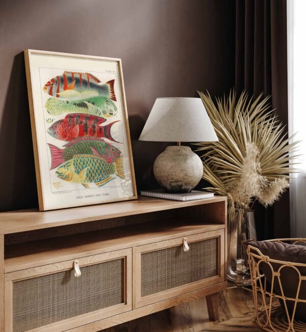 83 iremintas paveikslas ant komodos - Didžiojo barjerinio rifo žuvys - William Saville-Kent