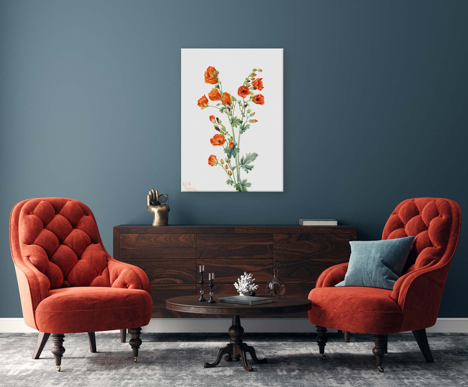 186 stilingi paveikslai svetaineje - Raudonasis dedešvinis - Mary Vaux Walcott