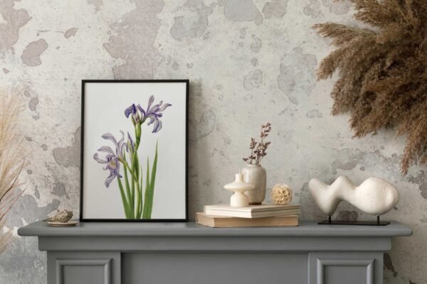 259-ant drobes paveikslai - Vakarų mėlynasis irisas - Mary Vaux Walcott